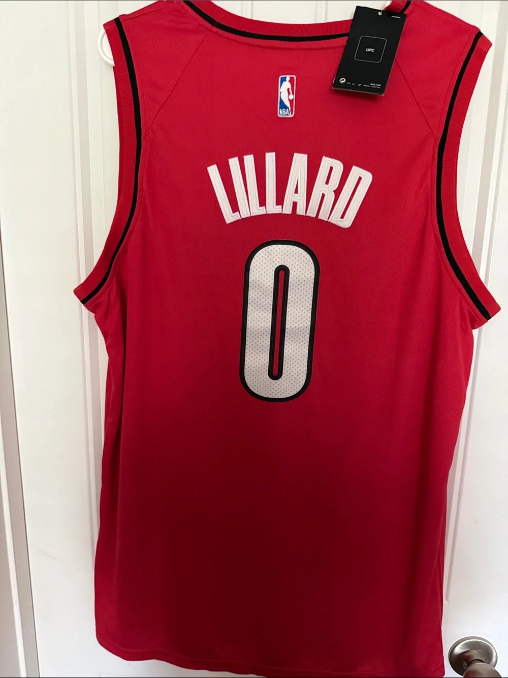 Jordan Red and Black Portland Basketball Jersey
